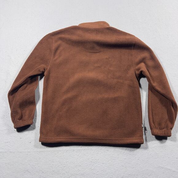 Obey Alley Sepia Quarter Zip‎ Sweatshirt Men Small Brown - Picture 8 of 9